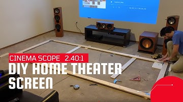 DIY PROJECTOR Screen 2.40:1 Dolby Atmos Home Theater Build Part 2