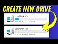 How to Create Partition in Windows 10 & Windows 11 | Create New Drive (Easy Steps)