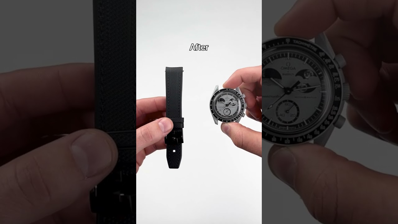 Vertech rubber strap on MoonSwatch Mission to EarthPhase