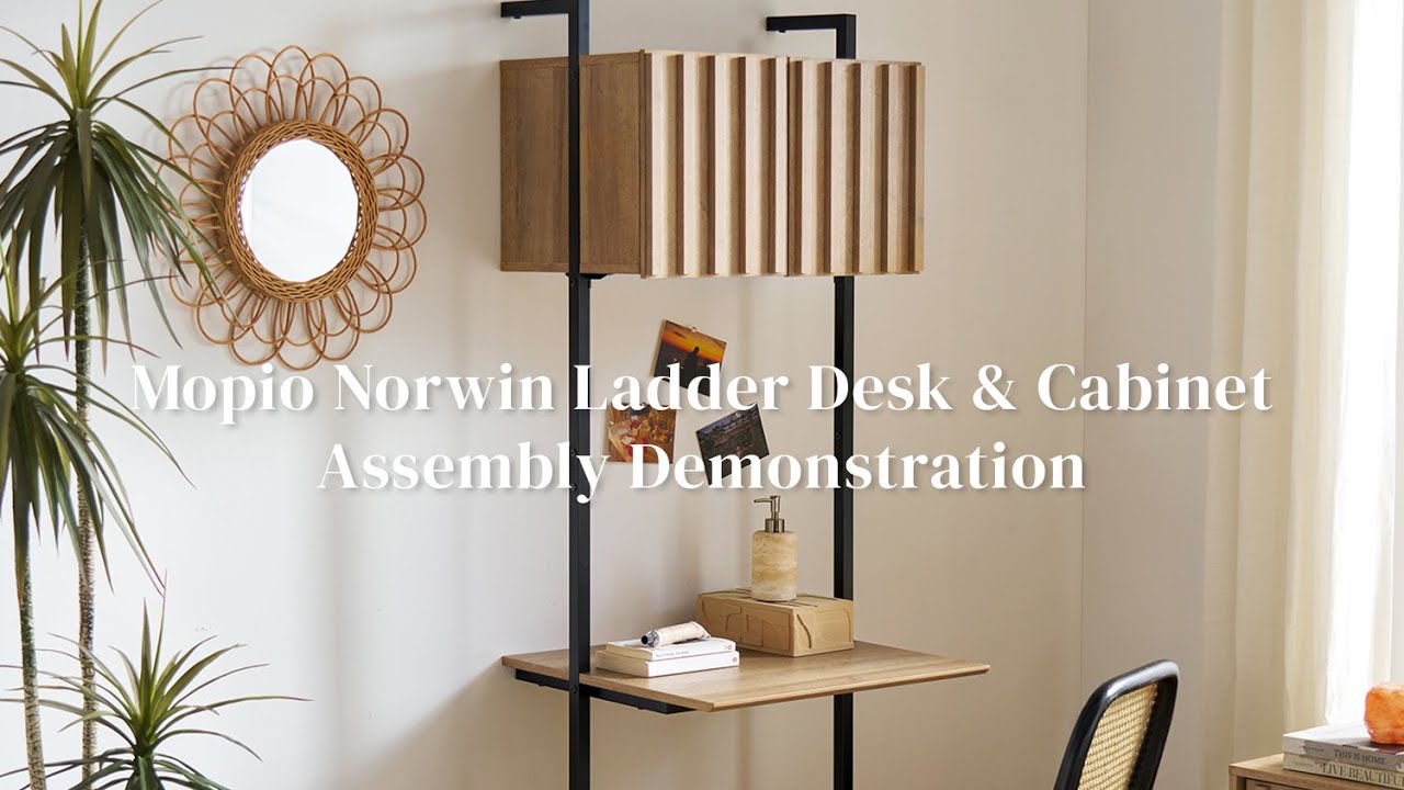 Mopio Norwin Ladder Desk & Cabinet Assembly Video