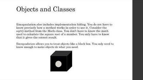 Objects and Classes