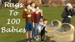 #35 NEED to get the triplets out! | Sims 4 | Rags to 100 Baby Challenge