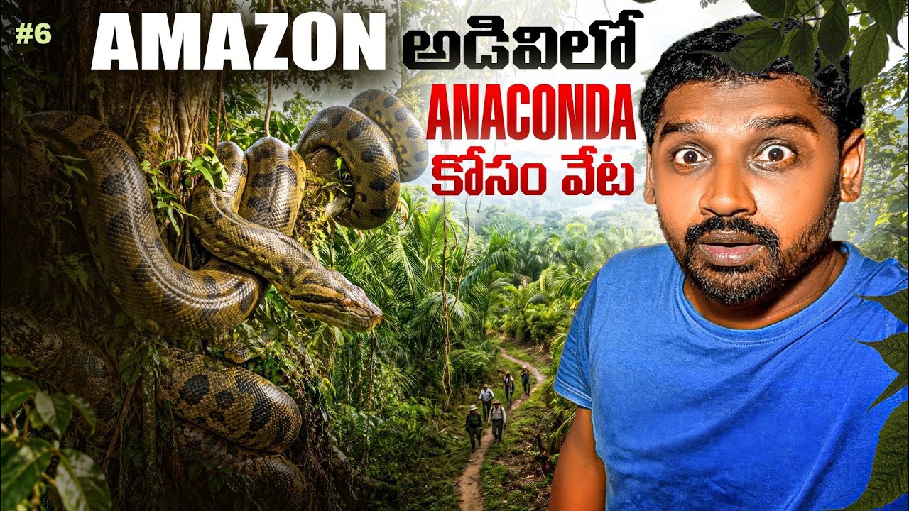 Searching For Giant Anaconda 🐍In Amazon Rainforest | Uma Telugu Traveller