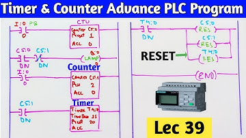 Timer & Counter Advance Lever PLC Programme । How to use Timer & Counter in PLC.