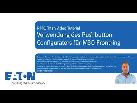 RMQ Titan - Verwendung des Pushbutton-Konfigurators für M30 Frontring