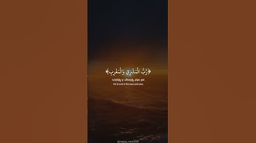 سورة المزمل (الآية ٨ - ٩) القارئ عبد الرحمن مسعد