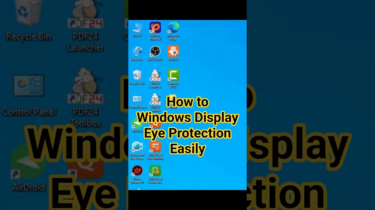 How to windows display eye protection in any computer or laptop 
