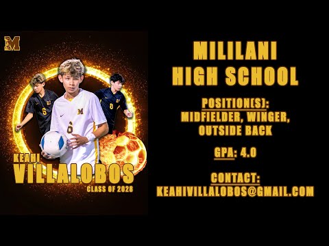 Keahi Villalobos Soccer Highlights || Mililani High School (Class of 2028)