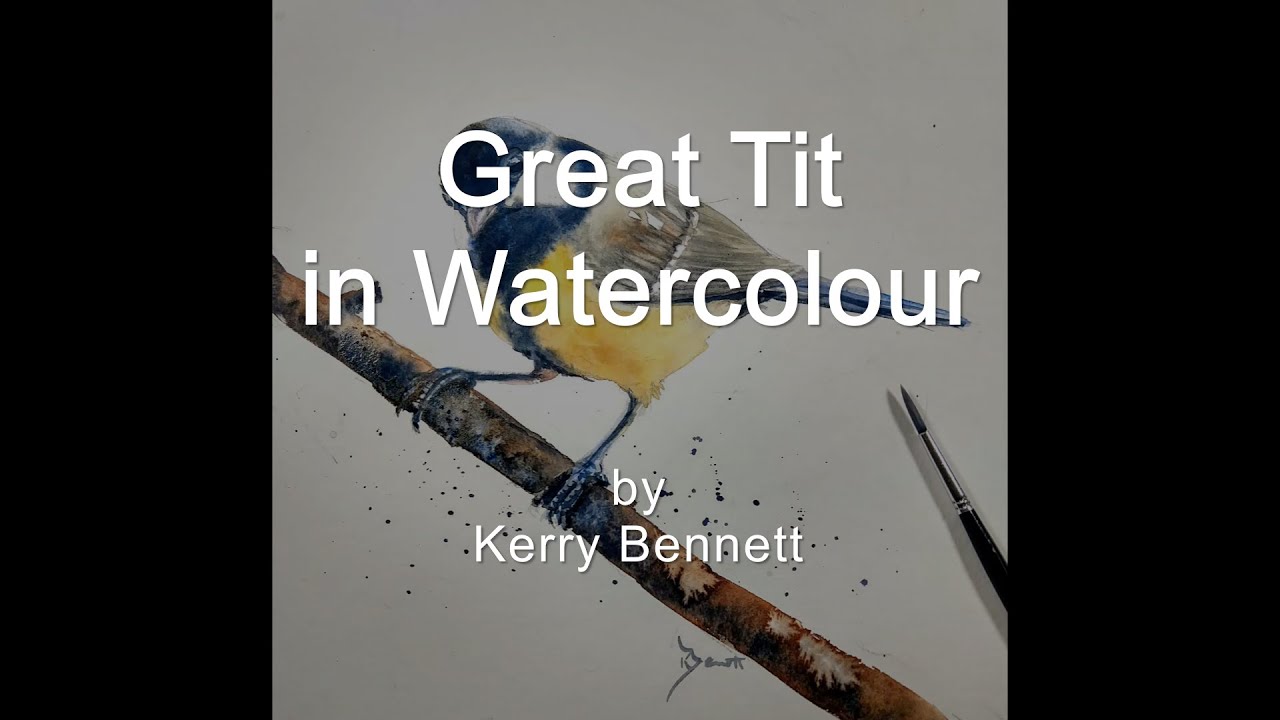 Great Tit in Watercolour