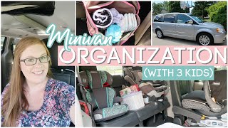 The BEST Way to Setup + Organize Your Minivan for CHEAP || Van Organization (with 3 Children)