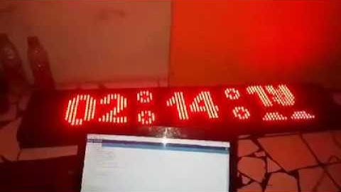 video jam digital dengan arduino dan p10 085743320570 (taufik)