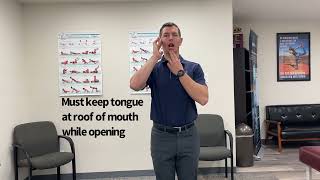 TMJ Goldfish Opening Exercise