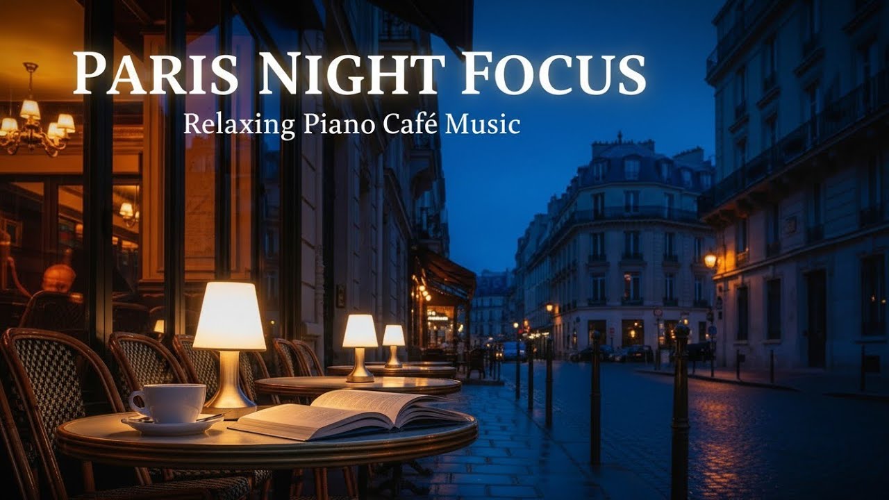 Paris Evening Café | Relaxing Piano Music for Study & Deep Focus