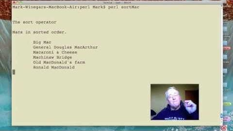 Perl: sort