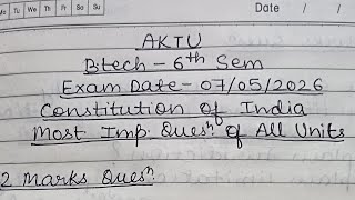 #aktu#Btech 6th Sem#Constitution of India#Most Important questions of all units#One Shot#like👍👍👍👍👍👍👍