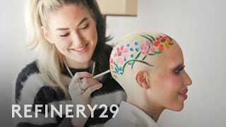 Dyeing Art Onto My Buzzed And Bleached Hair | Hair Me Out | Refinery29