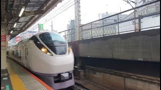 新橋駅11:45通過「E657系 特急ひたち8号 品川行き」