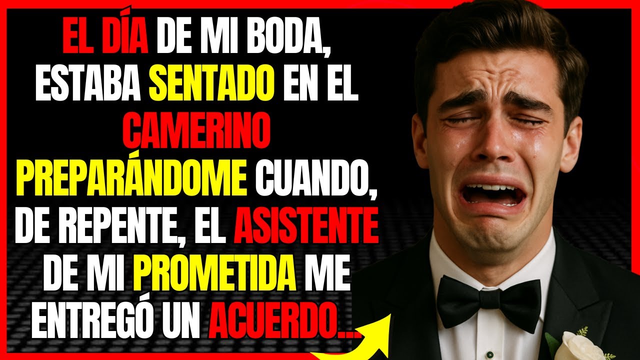 El día de mi boda, estaba sentado en el camerino preparándome cuando, de repente, el asistente de...