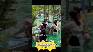 在水里打麻将是什么体验？  #麻将教学
