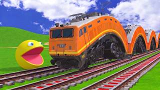 🚦 踏切 アニメ リラックス 電車 RAINBOW COLORS RELAXING TRAIN Fumikiri 3D Railroad Crossing #train #27