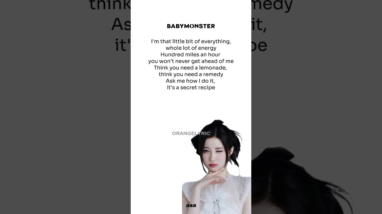 Babymonster Hot Sauce Rap Part Asa Ruka Yg Ahyeon Pharita Rora Chiquita