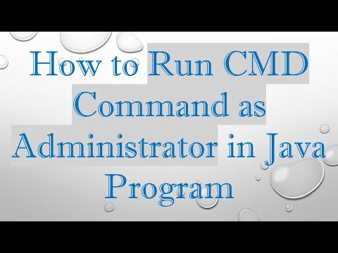 How to Run CMD Command as Administrator in Java Program