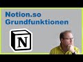 Notion.so - Grundfunktionen verstehen (Tutorial, deutsch)