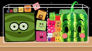 SQUARE GAMES (2D vs 3D) - Watermelon Game. 2048 Cubes, Square Fruits, Satisfying Games! Juicy Melon. screenshot 2