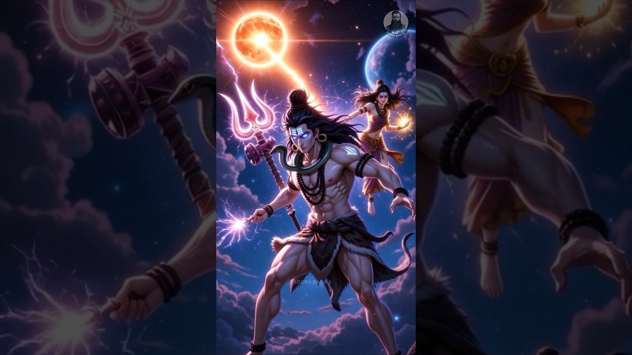 🌌 Shankar Parvati Cosmic Balance of Universe | Mahadev Shorts | Shiv Shakti Status | Bholenath