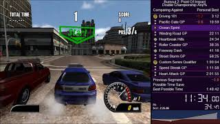 Burnout 2 Championship Any% Speedrun - 58:28 (45:09 IGT)