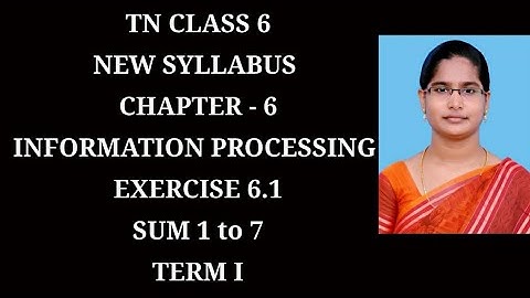 6th Maths T-1 Ch-6 Information processing | Ex-6.1 (1 to 7 sums) |Samacheer One plus One channel