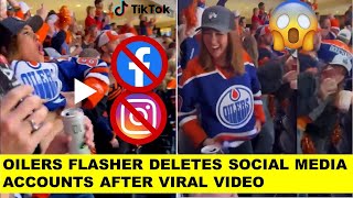 Oilers Flasher Deletes Social Media Accounts After Viral Video | Edmonton Oilers Fan Flashes Crowd