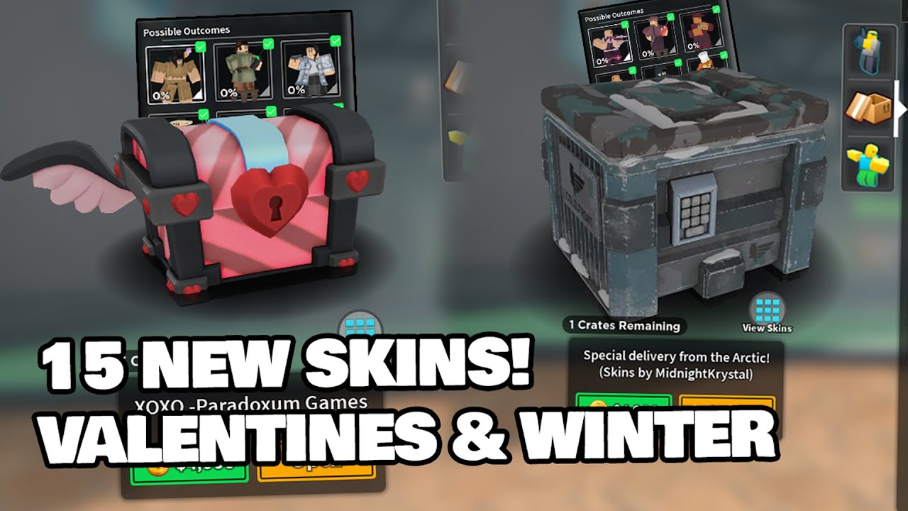 Opens All New Valentines & Winter Skin Crates! (TDS UPDATE) Roblox