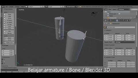 belajar armature bone 3D animasi Blender 2.79