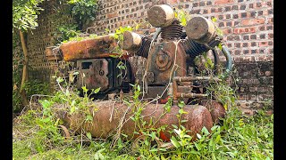 Master Mechanic Restores A High-capacity Air Compressor Forgotten Perennial \/\/ Full Restoration