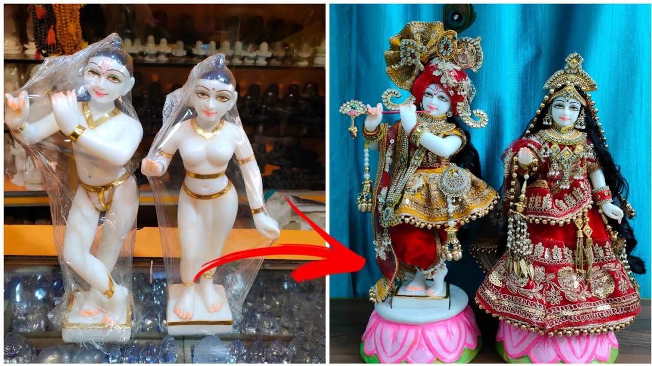 My Radha Krishna's pratham (first ) Shringar ....