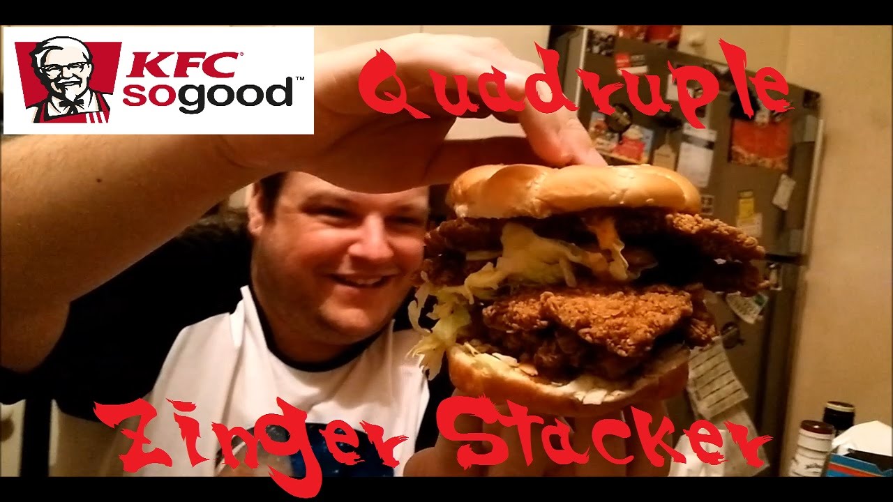 jlynx Vs KFC Quadruple Zinger Stacker YouTube
