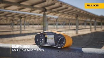 I-V Curve test menus on the Fluke SMFT-1000 Solar Multifunction PV Tester