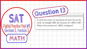 Question 13 in SAT Digital Practice Test #3, MATH Section 2 Module 2