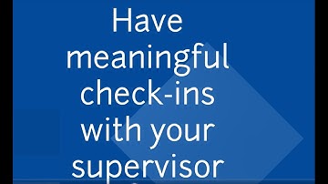 Telework Tip 10 - Have meaningful check-ins with your supervisor