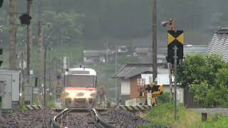 大雨の飛騨路「特急ひだ」高山本線 下油井～白川口