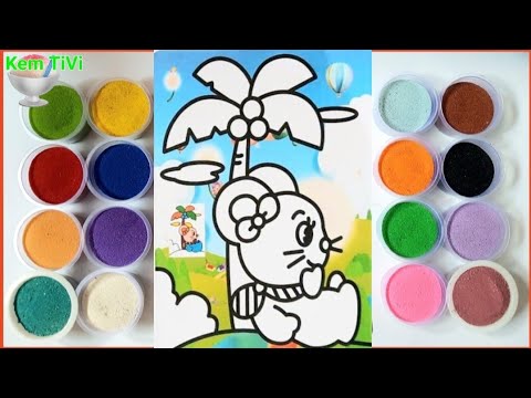 Video Tô màu tranh cát chú CHUỘT ĐÁNG YÊU-COLORING A AWESOME... - youtube