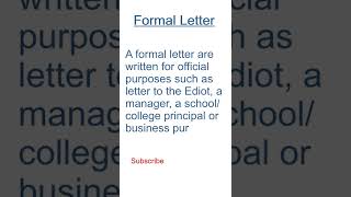 Celebrity Difference Between Formal and Informal Letter Writing #shorts #writing #English #Letter Profile