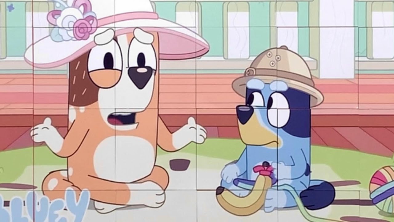 Bluey and Bingo's Trip to the Zoo Bluey Puzzle for kids and for fun