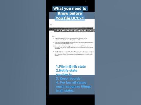 How to File UCC-1? What u need to Know ! important! #ucc #debtdischarge