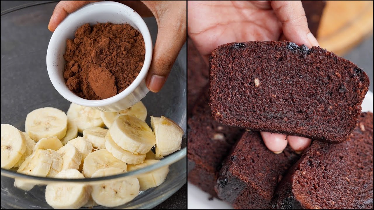 I Combined Cocoa With Banana & Make This Delicious Chocolate Banana Bread | No-Egg Banana Bread