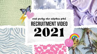 Cal Poly Alpha Phi Recruitment Video 2021