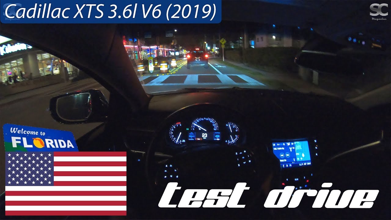 Cadillac Xts 3 6 V6 2019 Pov Test Drive In Florida Usa At Night