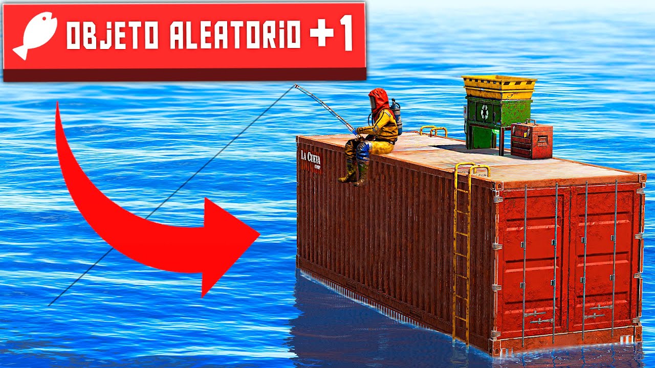 Meti a 100 JUGADORES en CONTAINERS PERDIDOS en EL OCEANO en Rust (con Objetos RANDOM)