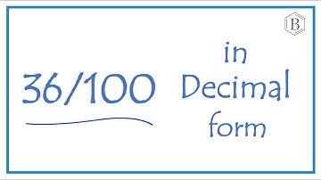 36/100 as a Decimal